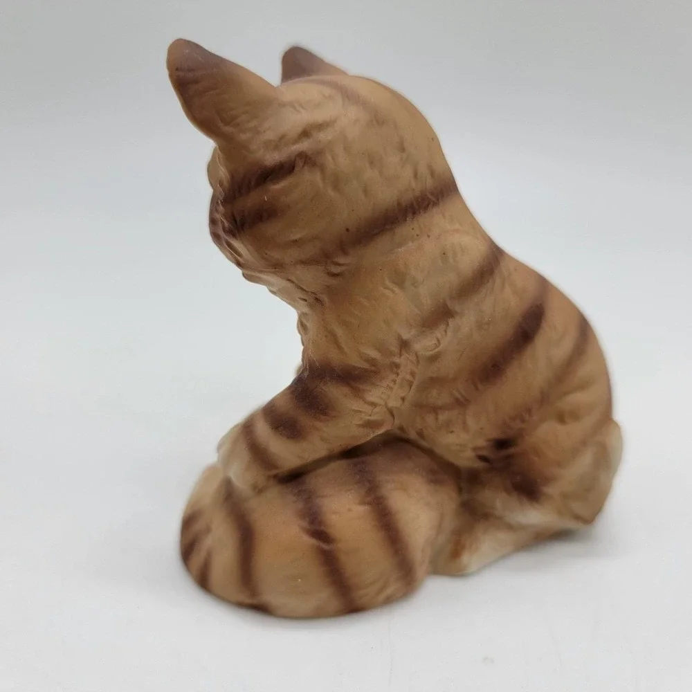 Homco Orange Striped Twin Tabby Kittens Porcelain Cats Figurine C-3728